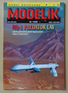 MQ-1 Predator UAV, skala 1:33, Modelik Nr 14/09, model kartonowy