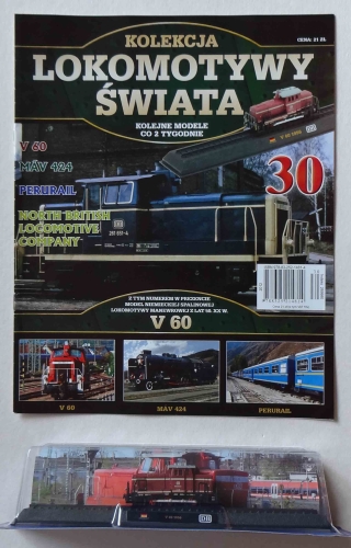 Niemiecka spalinowa lokomotywa manewrowa V 60, Kolekcja Lokomotywy Świata nr 30, model plastikowy.jpg