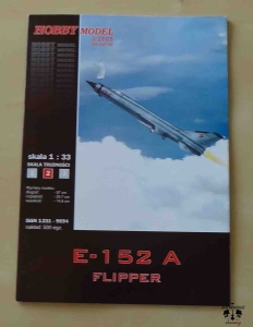 E-152 A Flipper, skala 1:33, Hobby Model 3/2005, Nr kat. 88, model kartonowy