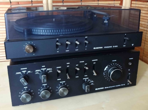 Wzmacniacz WS 503 Unitra, Gramofon Fryderyk G-620 Unitra.jpg