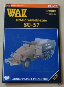 Działo samobieżne Su-57, skala 1:25, WAK 9/2010, model kartonowy