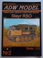 Niemiecki ciągnik gąsienicowy z II wojny światowej Steyr RSO, skala 1:25, ADW Model Nr 2/2008, model kartonowy.jpg