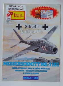 Messerschmitt Me-1101, skala 1:33, Rewelacje Kartonowe 2/98, model kartonowy