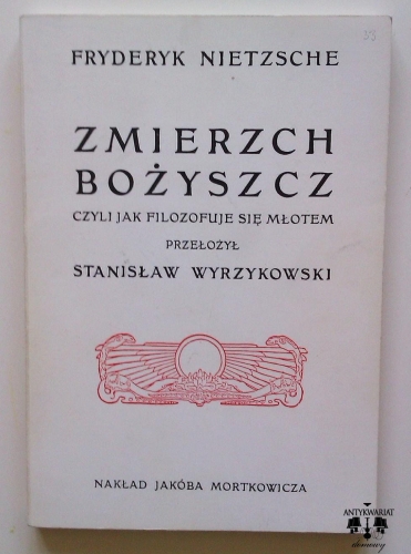 Fryderyk Nietzsche, Zmierzch Bożyszcz.jpg