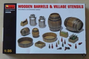 Wooden Barrels & Village Utensils 1:35, MiniArt 35550, model plastikowy
